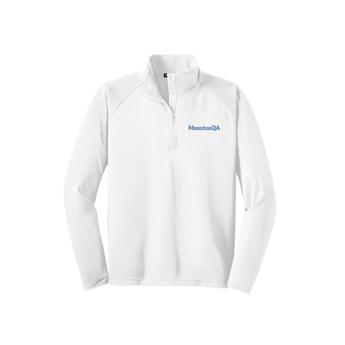 White Sport-Tek Half-Zip Stretch Pullover